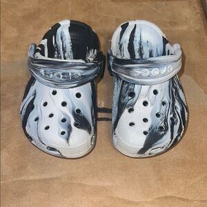 Crocs Kids Black and White Clogs